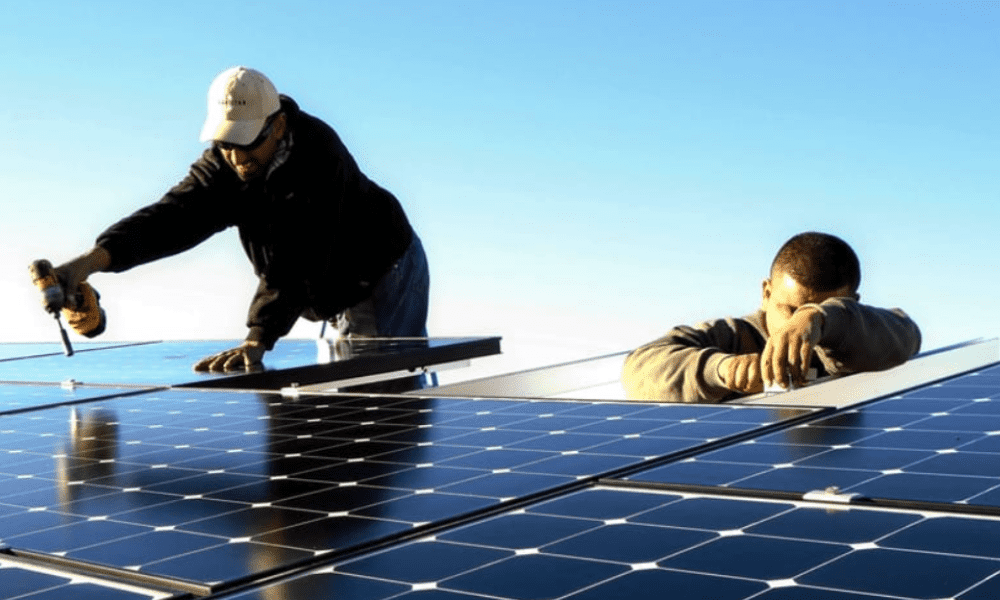 SunPower by Energy Plus Solar Team Installing A Solar System